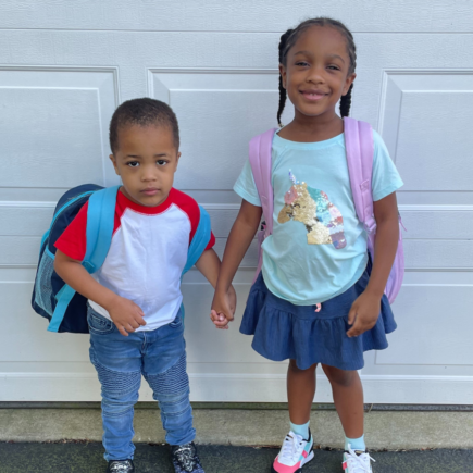 BACK TO SCHOOL PHOTO OF ANNALISE AND DEUCE