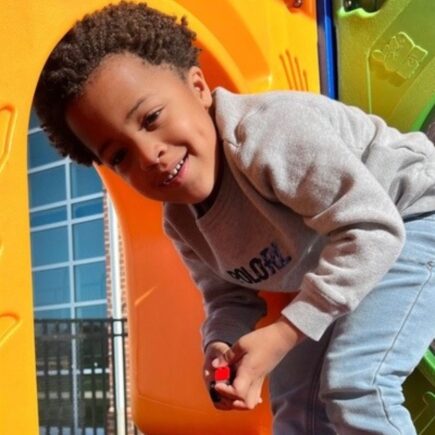 Deuce enjoying the playground.