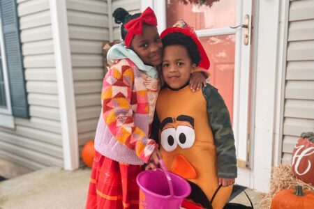 DEUCE AND ANNALISE IN THEIR HALLOWEEN COSTUMES