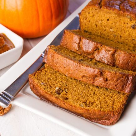 Pumkin bread produced from this pumpkin bread recipe