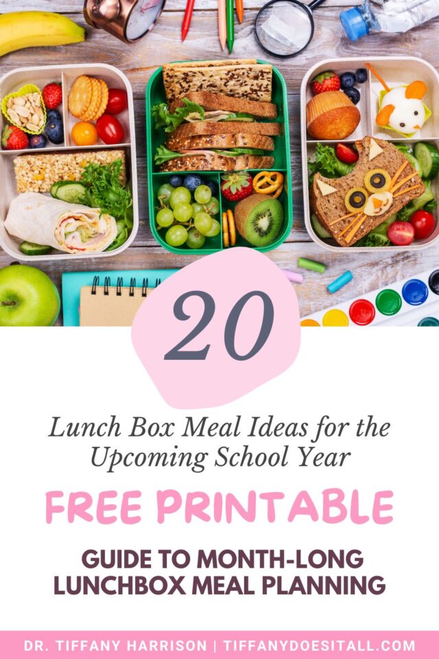 Need some new ideas for healthy packed lunches that your child will love this school year? Download this free printable month-long meal lunchbox meal planning guide! #mealplan #packlunchrecipe #lunchrecipe #backtoschool #lunchboxmeals