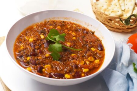 Fall Family Friendly Dinner: Classic Chili with Cheesy Cornbread Muffins