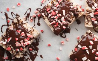 Tasty Peppermint and Chocolate Rice Krispies Treats