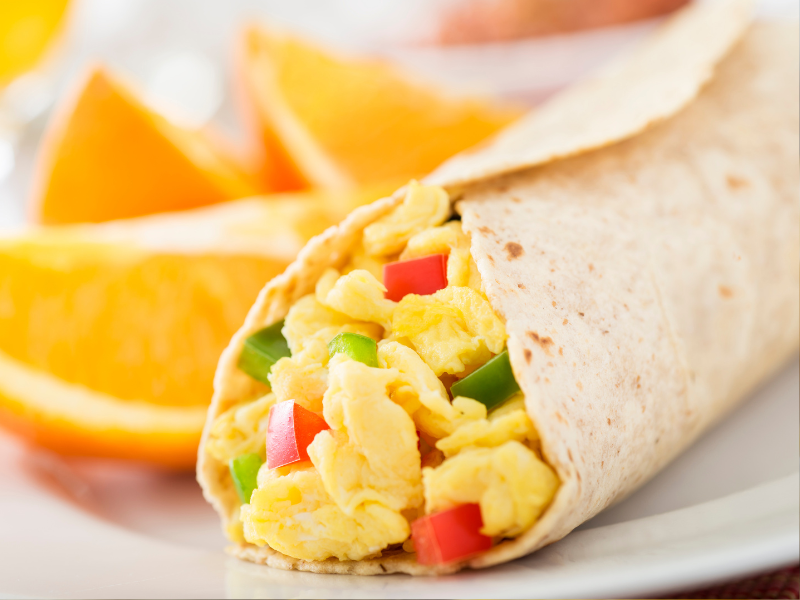 Yummy breakfast tacos