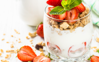 Healthy fruit parfait great for busy mornings