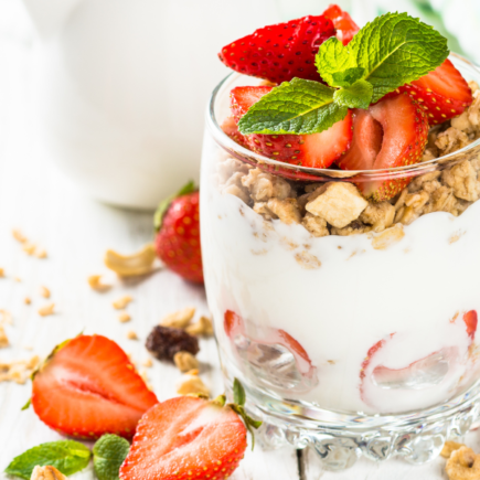 Healthy fruit parfait great for busy mornings