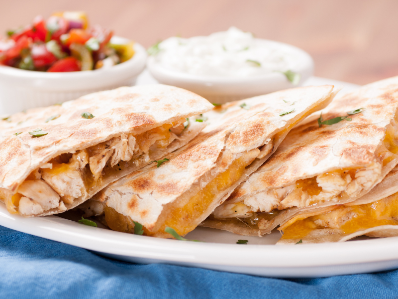 Easy Dinner idea BBQ Chicken Quesadilla