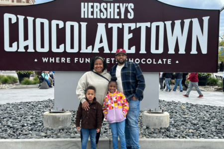 Harrison Clan outside of Hersheypark.