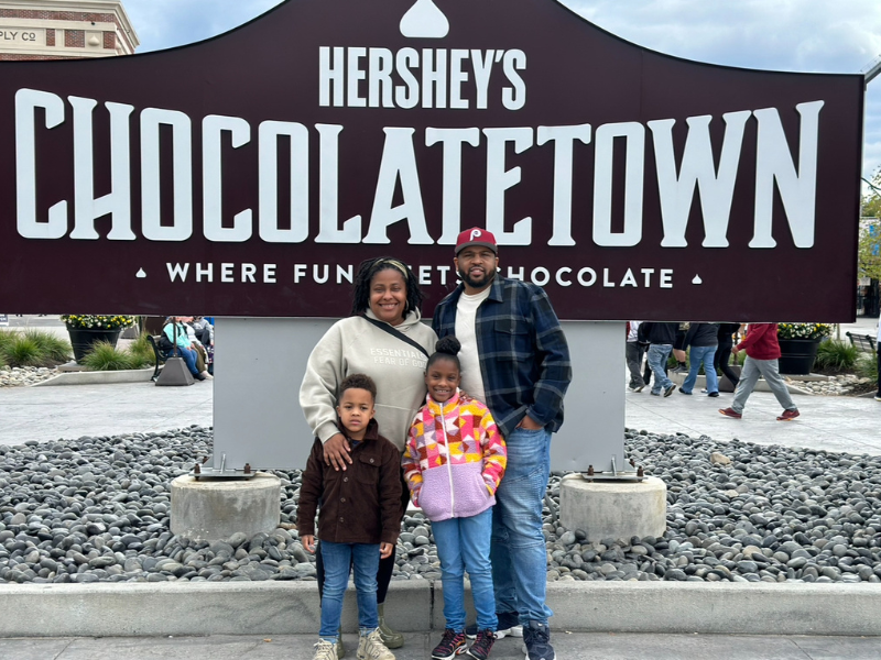 Harrison Clan outside of Hersheypark.